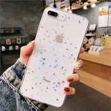 Ottwn Glitter Phone Case For iPhone 11 Case 11 Pro XS Max XR X 6 6s 7 8 Plus Love Heart Star Sequins Soft Bling Clear Cover Capa