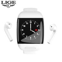 LIGE Smart Watch Bluetooth Headset Wireless Headset Music Heart Rate Blood Pressure Monitor Waterproof Fitness Sports smartwatch