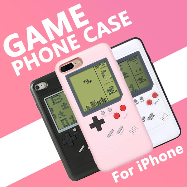 Retro Video Game Boy Phone Cases for iPhone 6 6s 7 8 Plus X XS XR 11 Pro Max Case Game Tetris Pink Silicone Cover White Black