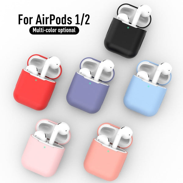 New Silicone Cases for Airpods1 2nd Luxury Protective Earphone Cover Case for Apple Airpods Case 1&2 Shockproof Sleeve