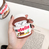 Nutella Hazelnut sauce Canned case for AirPods 1 2 pro 3 charging box Soft silicone shockproof earphone protective cover coque